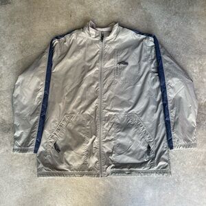 RARE 2000s VINTAGE Y2k NIKE GREY TAG OVERSIZED WINDBREAKER COAT JACKET